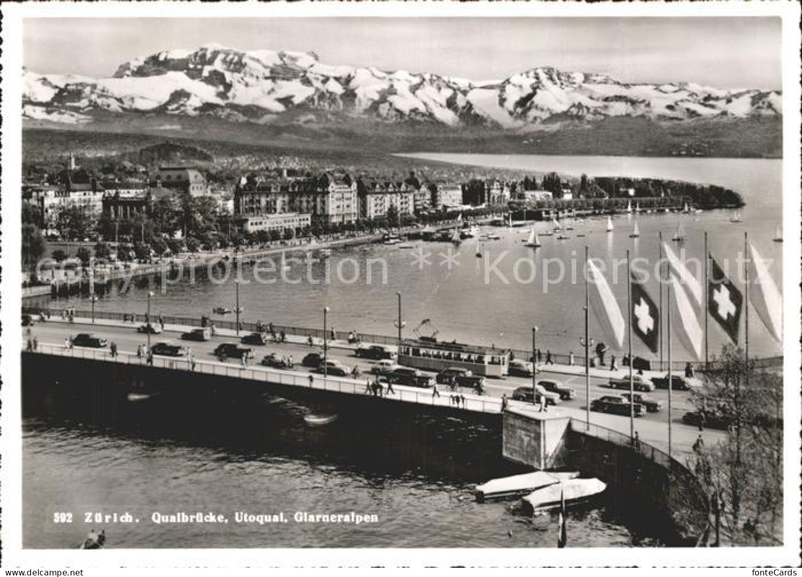 11944350 Zuerich Quaibruecke Utoquai Glarneralpen Zuerich - Otros & Sin Clasificación