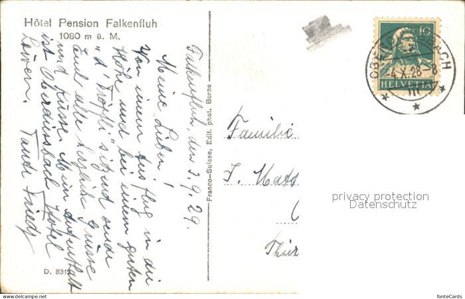 11944054 Oberdiessbach Hotel Pension Falkenfluh Oberdiessbach - Sonstige & Ohne Zuordnung