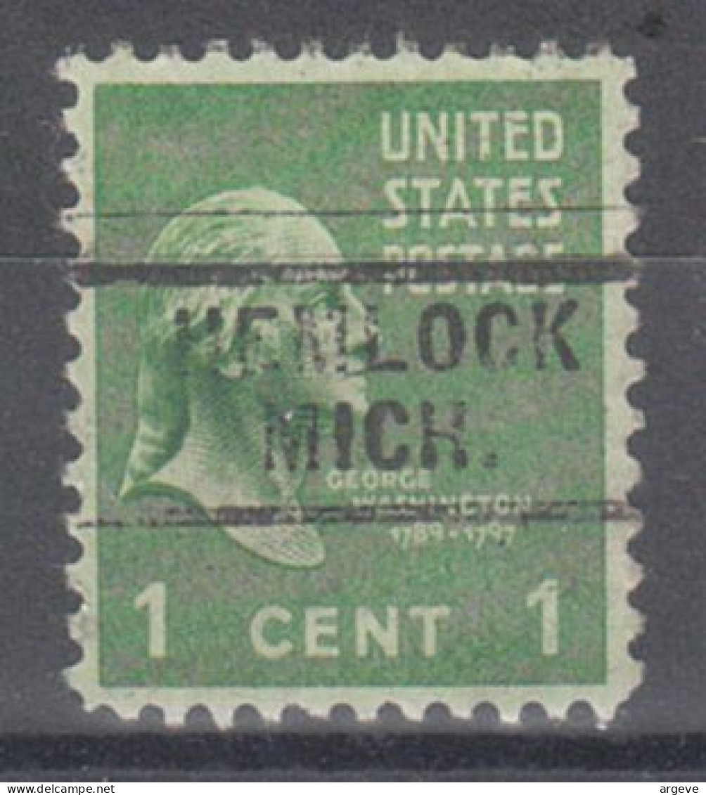 USA Precancel Vorausentwertungen Preo Locals Michigan, Hemlock 729 - Preobliterati