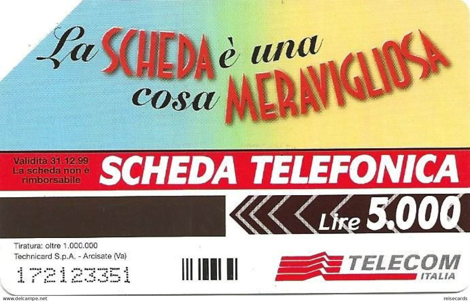 Italy: Telecom Italia - La Scheda Telefonica, è Pratica E Simpatica - Publiques Publicitaires