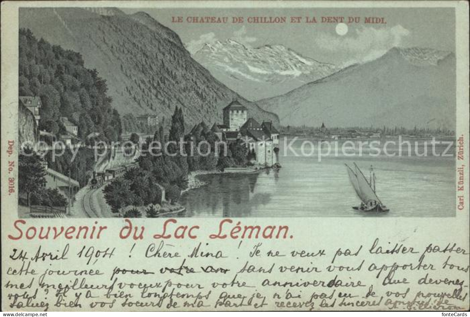 11943238 Lac Leman Genfersee Le Chateau De Chillon Et La Dent Du Midi Lac Leman  - Other & Unclassified