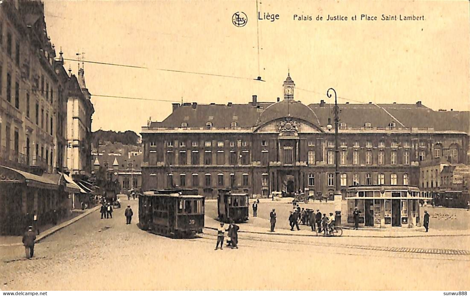 Liège - Palais De Justice Et Place Saint Lambert (animée Tram Tramway Nels) - Liege