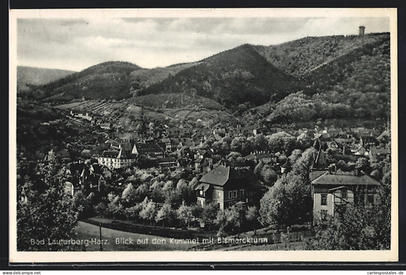 AK Bad Lauterberg /Harz, Blick Auf Den Kummel Mit Bismarckturm  - Bad Lauterberg