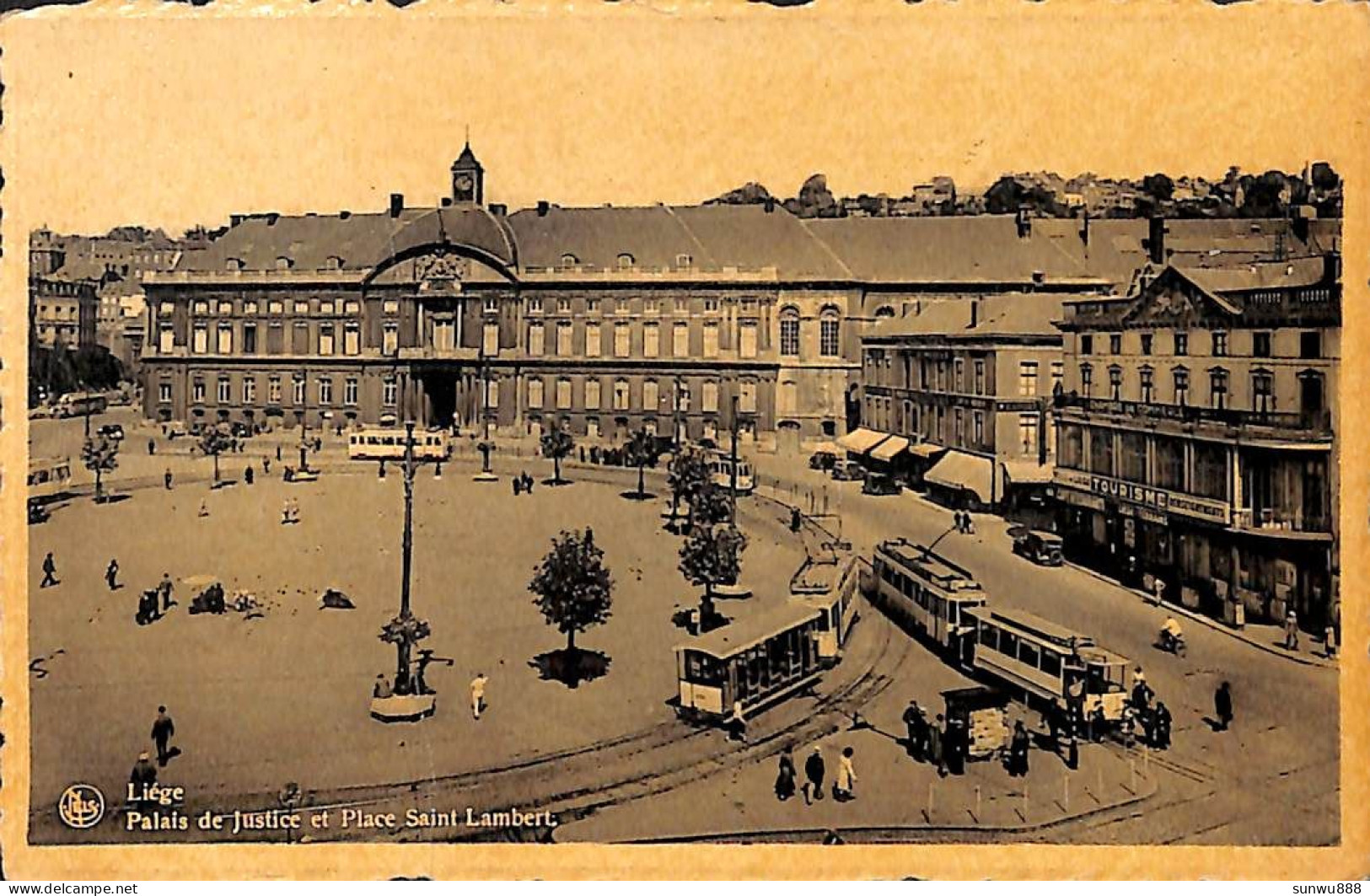 Liège - Palais De Justice Et Place Saint Lambert (animée Tram Tramway Nels) - Liège