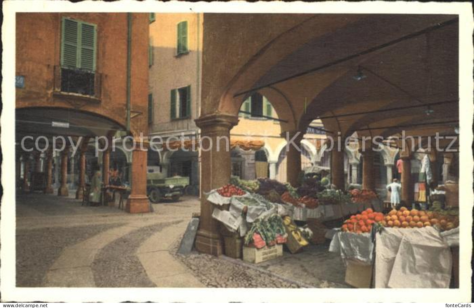 11940861 Lugano TI Portici Di Via Pessina Marktstand Lugano - Autres & Non Classés