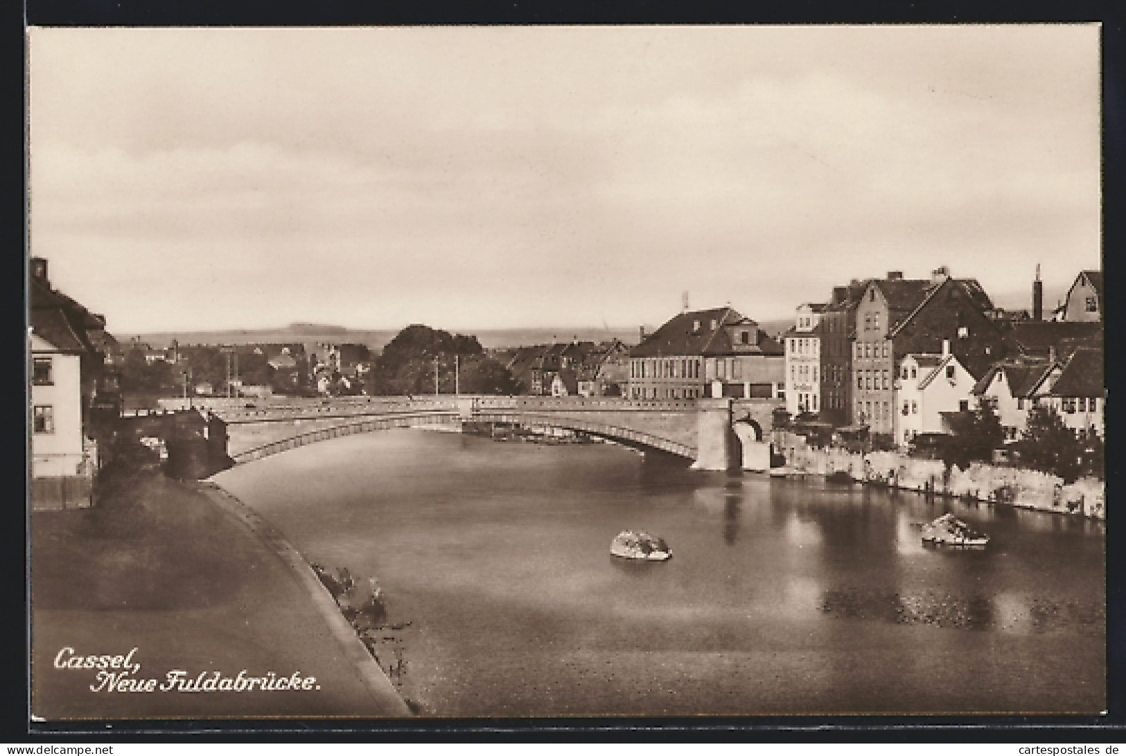 AK Cassel, Blick Zur Neuen Fuldabrücke  - Fulda