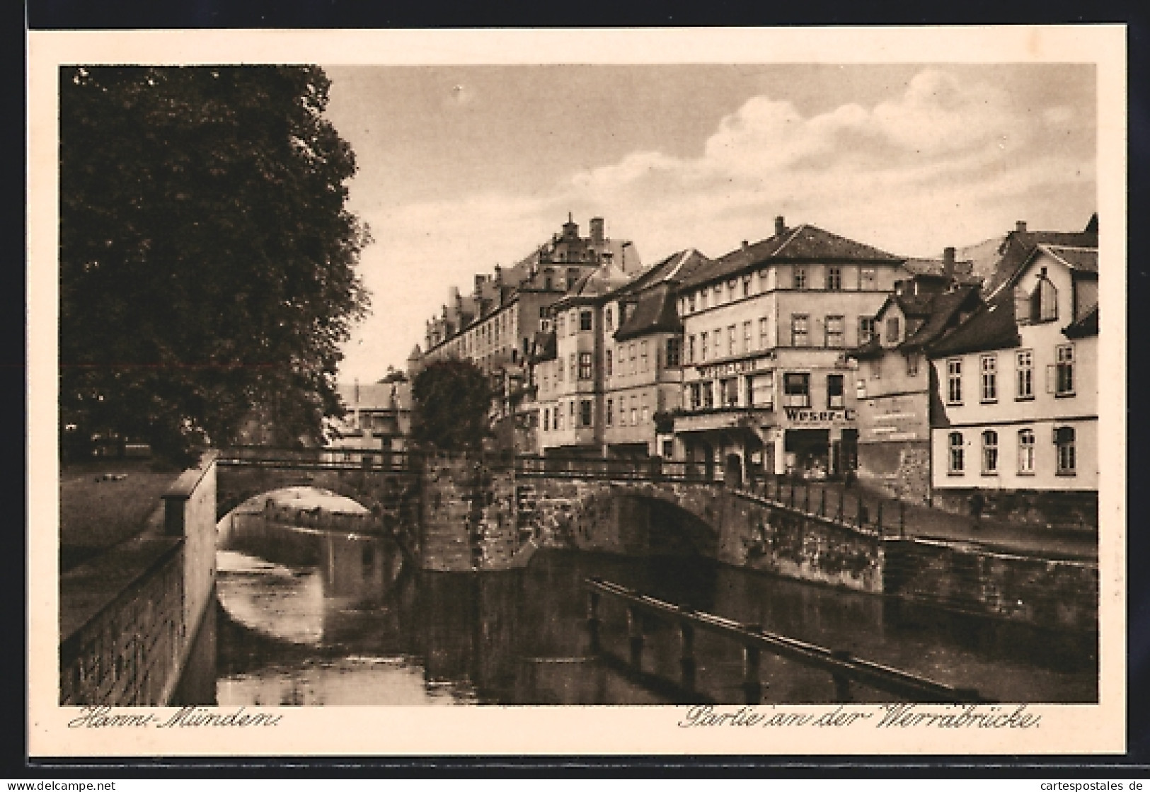 AK Hann.-Münden, Partie An Der Werrabrücke  - Hannoversch Münden