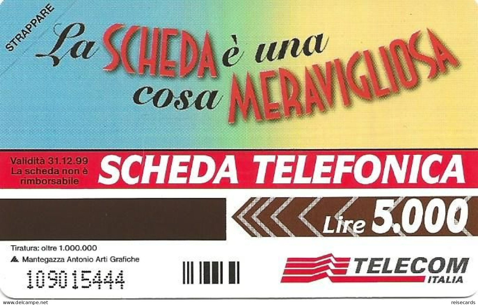 Italy: Telecom Italia - La Scheda Telefonica, è Comoda Da Usare! - Öff. Werbe-TK
