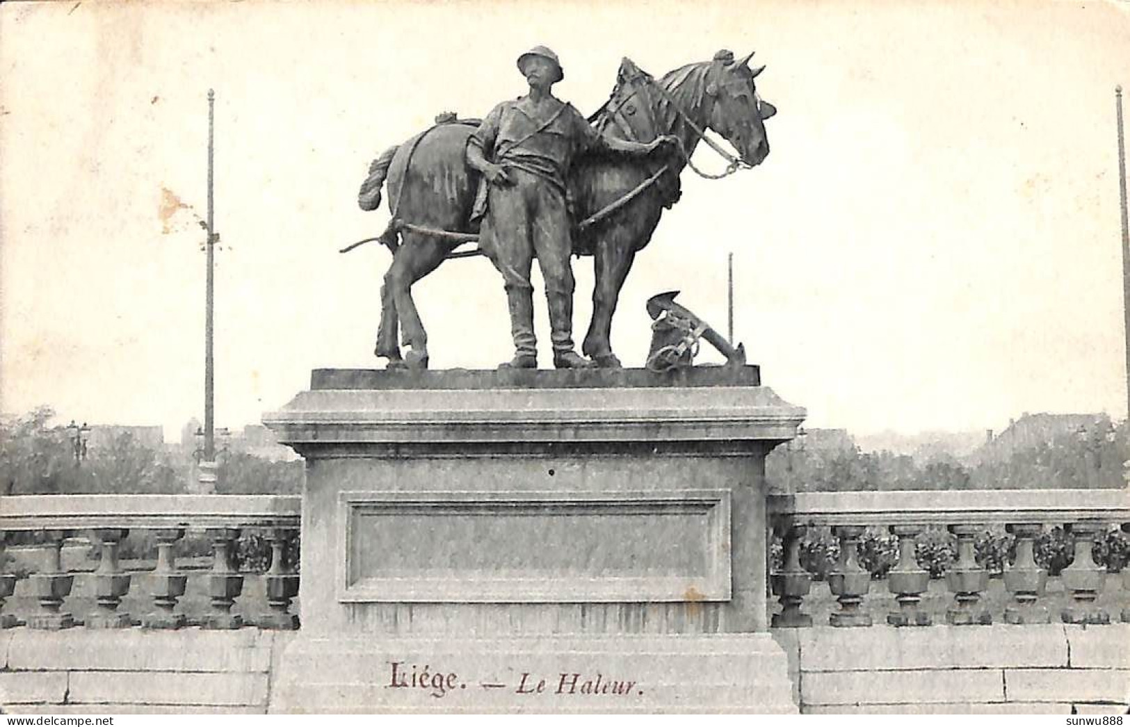 Liège - Le Haleur (loin Des Péniches...1908) - Liège