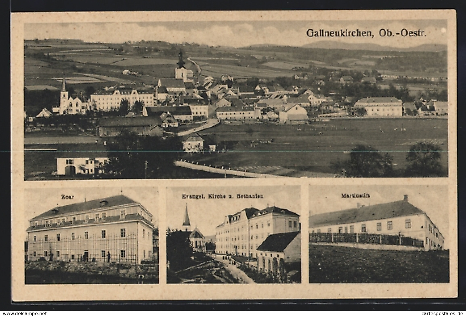 AK Gallneukirchen /Ob.-Oestr., Ortsansicht, Zoar, Evangel. Kirche Und Bethanien, Martinstift  - Otros & Sin Clasificación