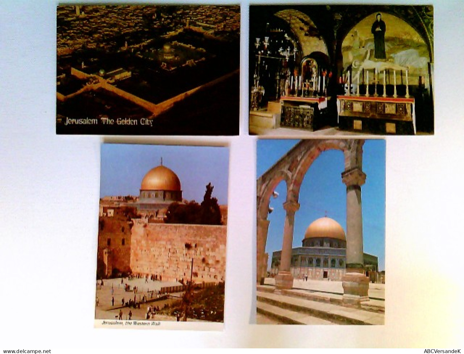 Jerusalem, Blick über Die Stadt, Ölberg, Klagemauer, Grabkirche, Israel, 8 AK, Ungelaufen, , Konvolut - Ohne Zuordnung
