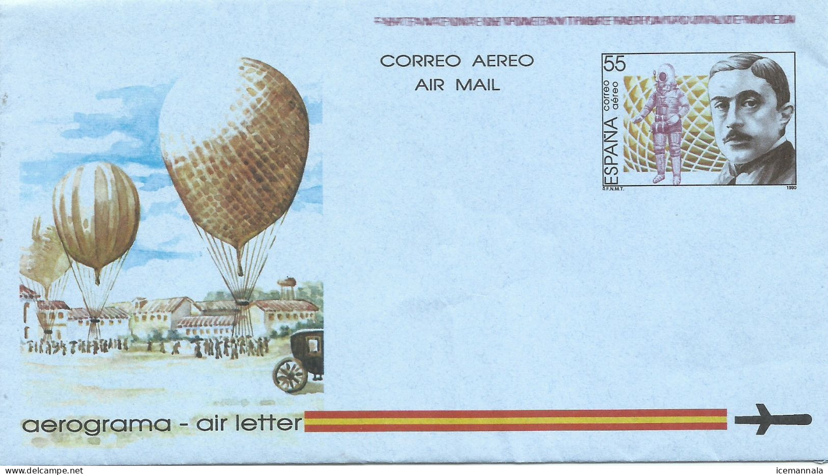 ESPAÑA,  AEROGRAMA  GLOBOS,  NUEVO - Airships