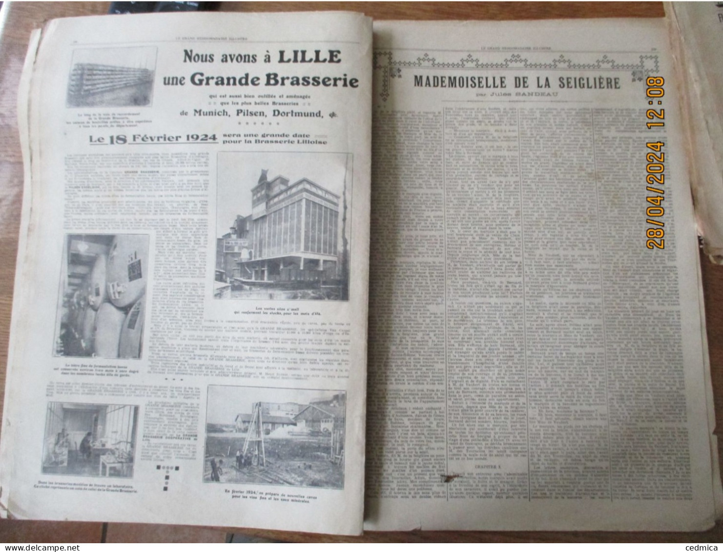 LE GRAND HEBDOMADAIRE ILLUSTRE DU NORD 17 FEVRIER 1924 SOUVENIR DES JEUX OLYMPIQUES DE CHAMONIX,L'EGLISE DE LA MADELEINE