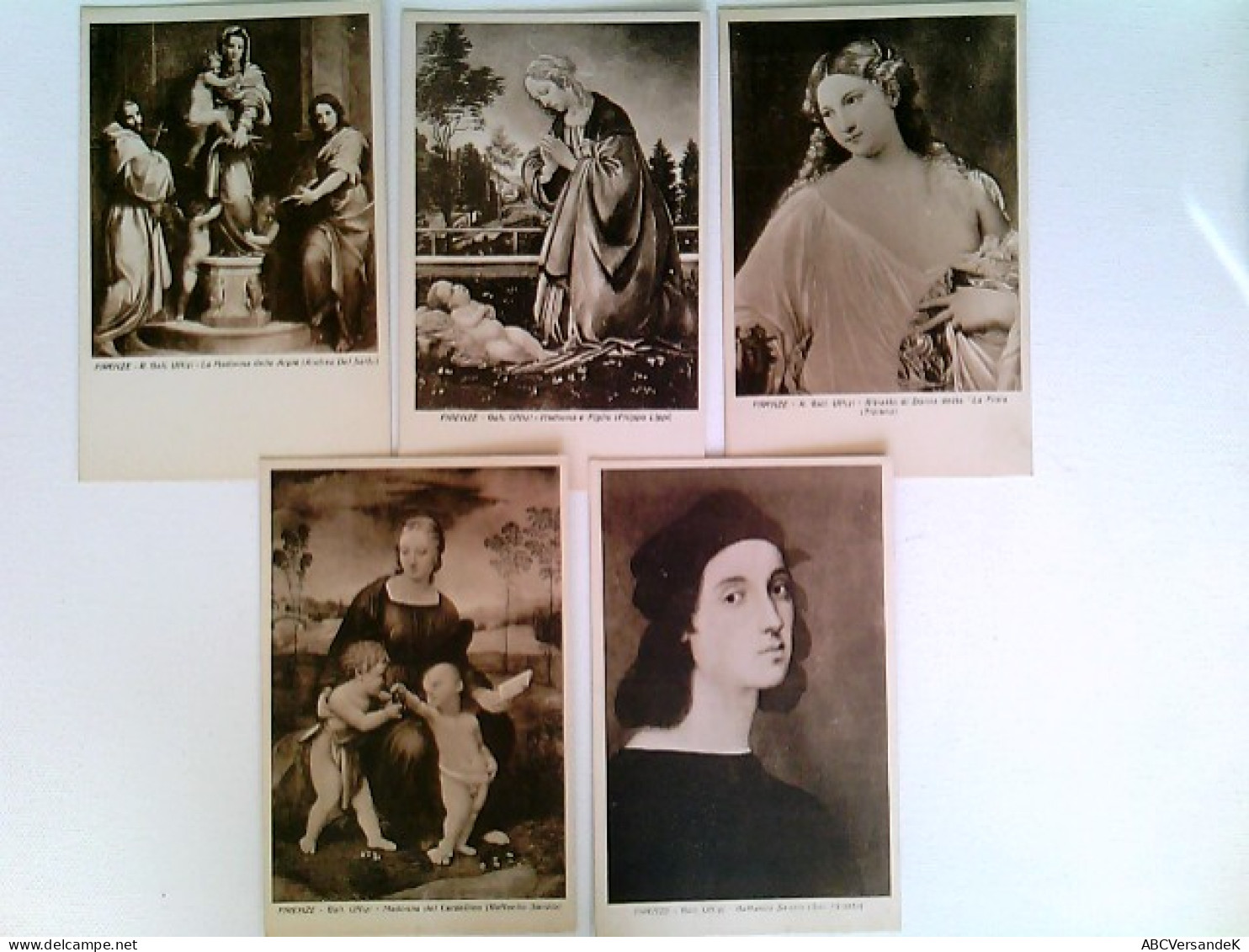 Tizian, Raffael, Lippi U. A., Flozenz Uffizien, 5 Künstler AK, Ungelaufen, Ca. 1930, Konvolut - Non Classés
