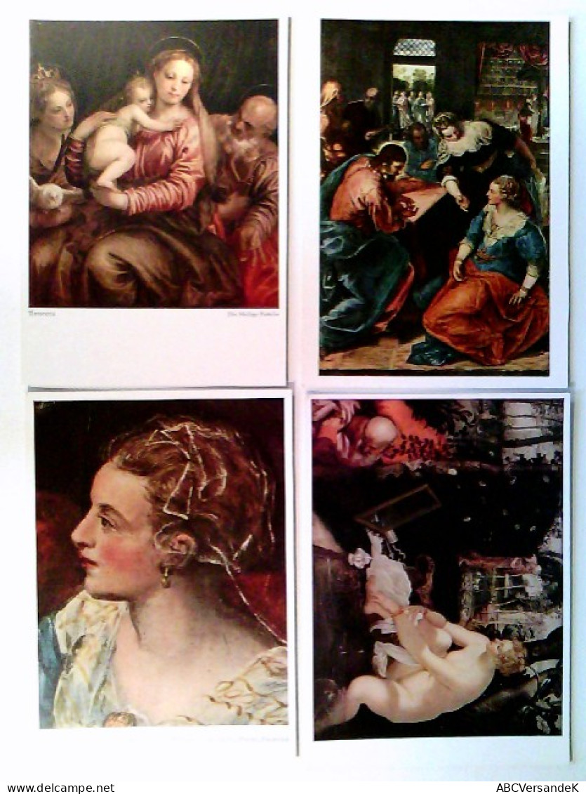 Tintoretto, Hl. Familie, Christus Bei Maria Und Martha U. A., 4 Künstler AK, Ungelaufen, Ca. 1960, Konvolut - Unclassified