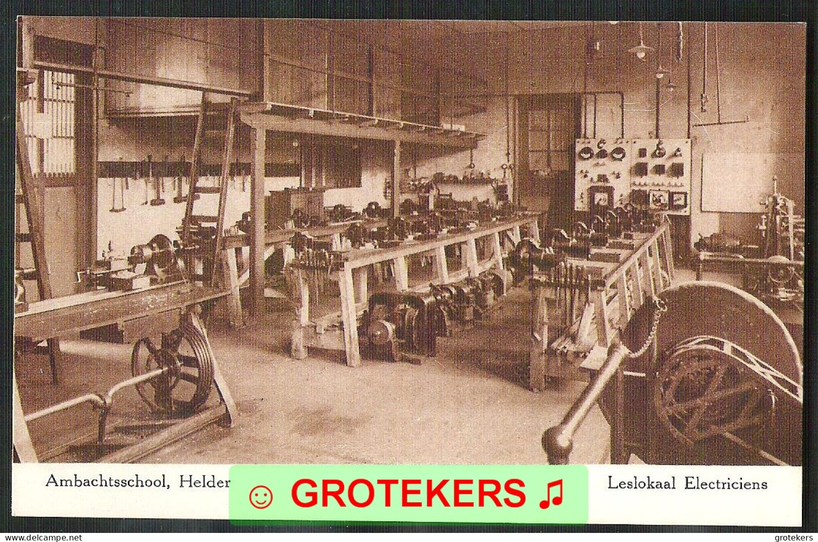 DEN HELDER Ambachtsschool Leslokaal Electriciens Ca 1920 - Den Helder
