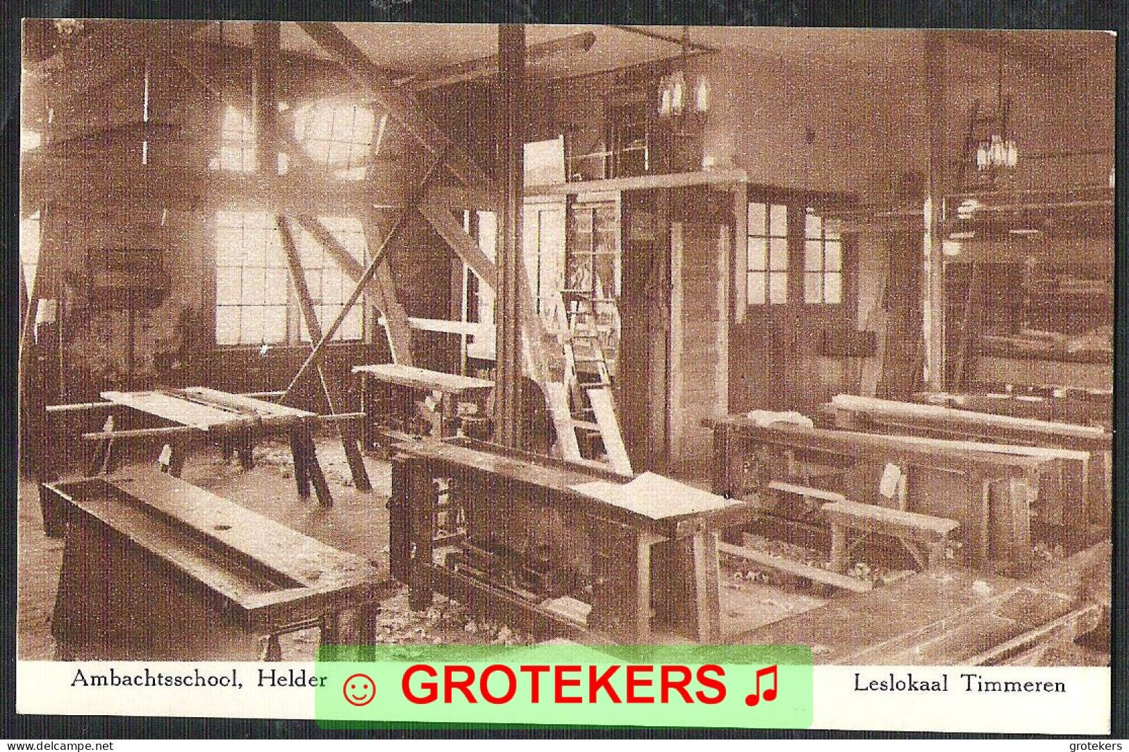 DEN HELDER Ambachtsschool Leslokaal Timmeren Ca 1920 - Den Helder