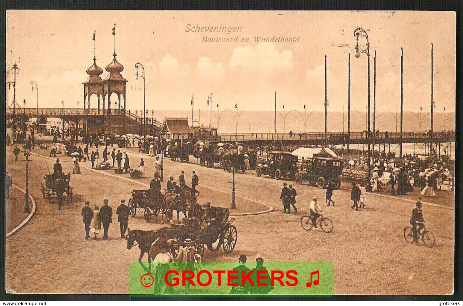 SCHEVENINGEN Boulevard En Wandelhoofd 1911  Oude Taxi ‘s  - Scheveningen