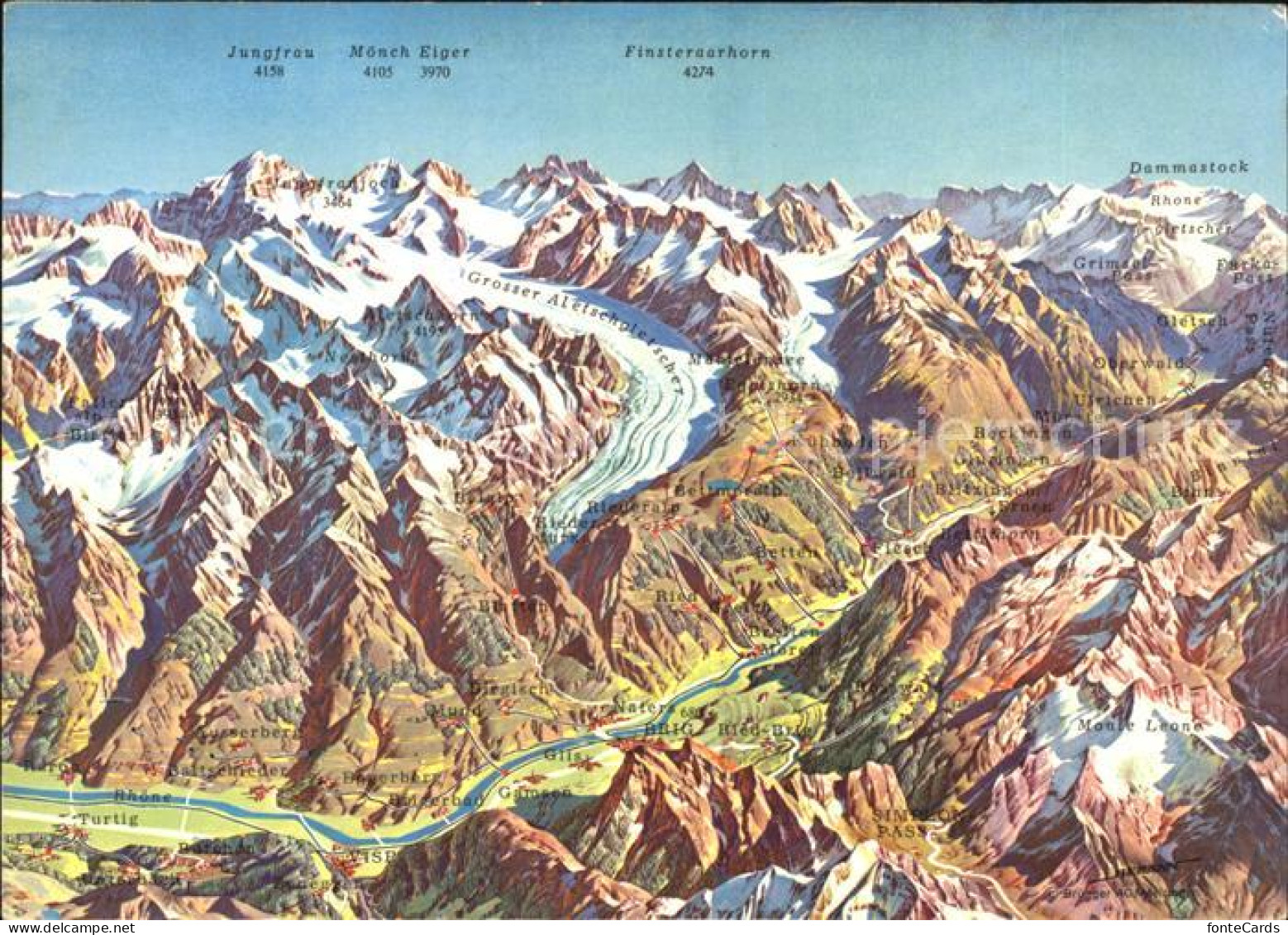 11935638 Goms VS Aletschgebiet Jungfrau Moench Eiger  Goms VS - Autres & Non Classés