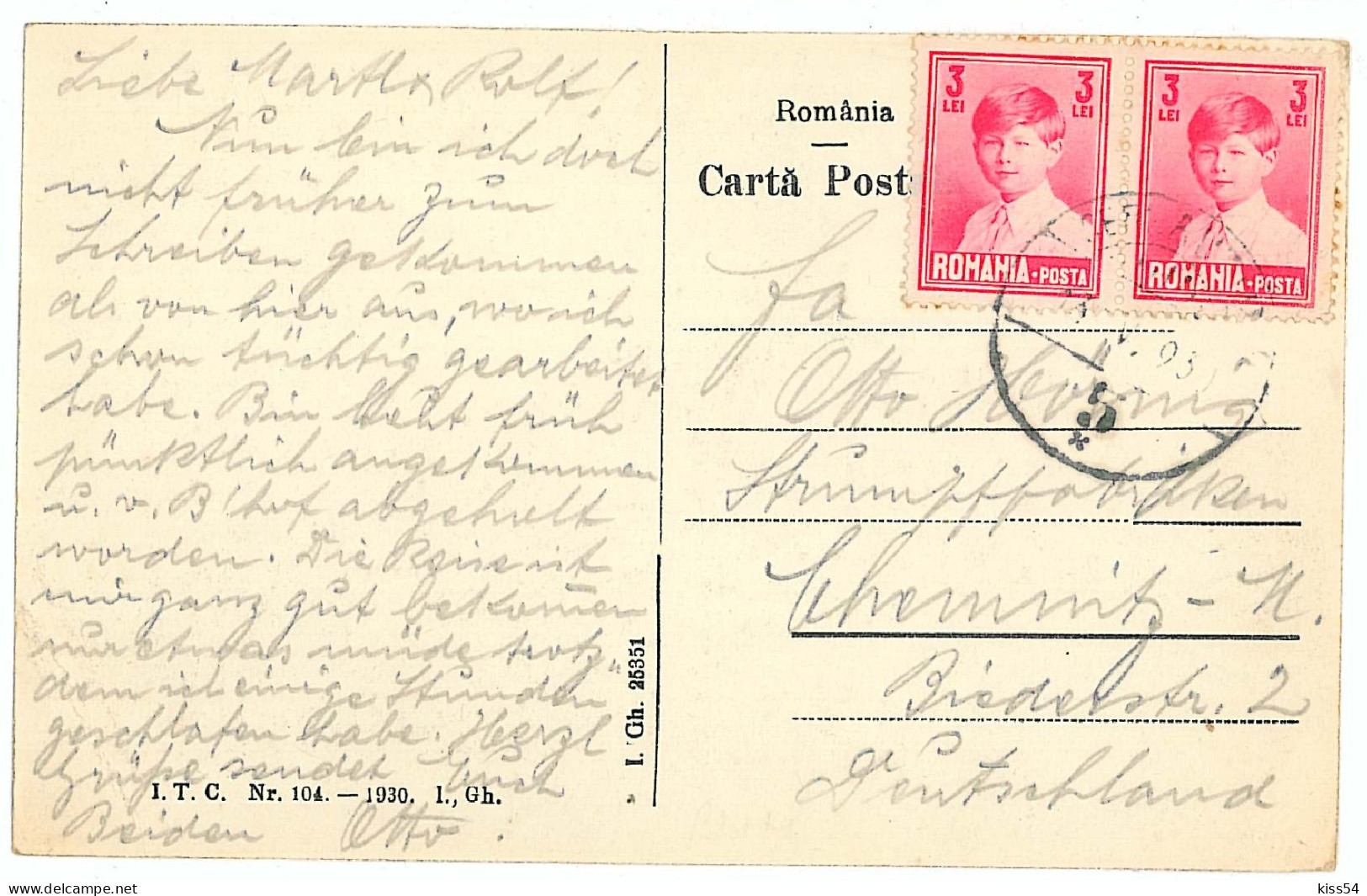 UK 30 - 7249 CZERNOWITZ, Bukowina, Ukraine - Old Postcard - Used - 1930 - Oekraïne