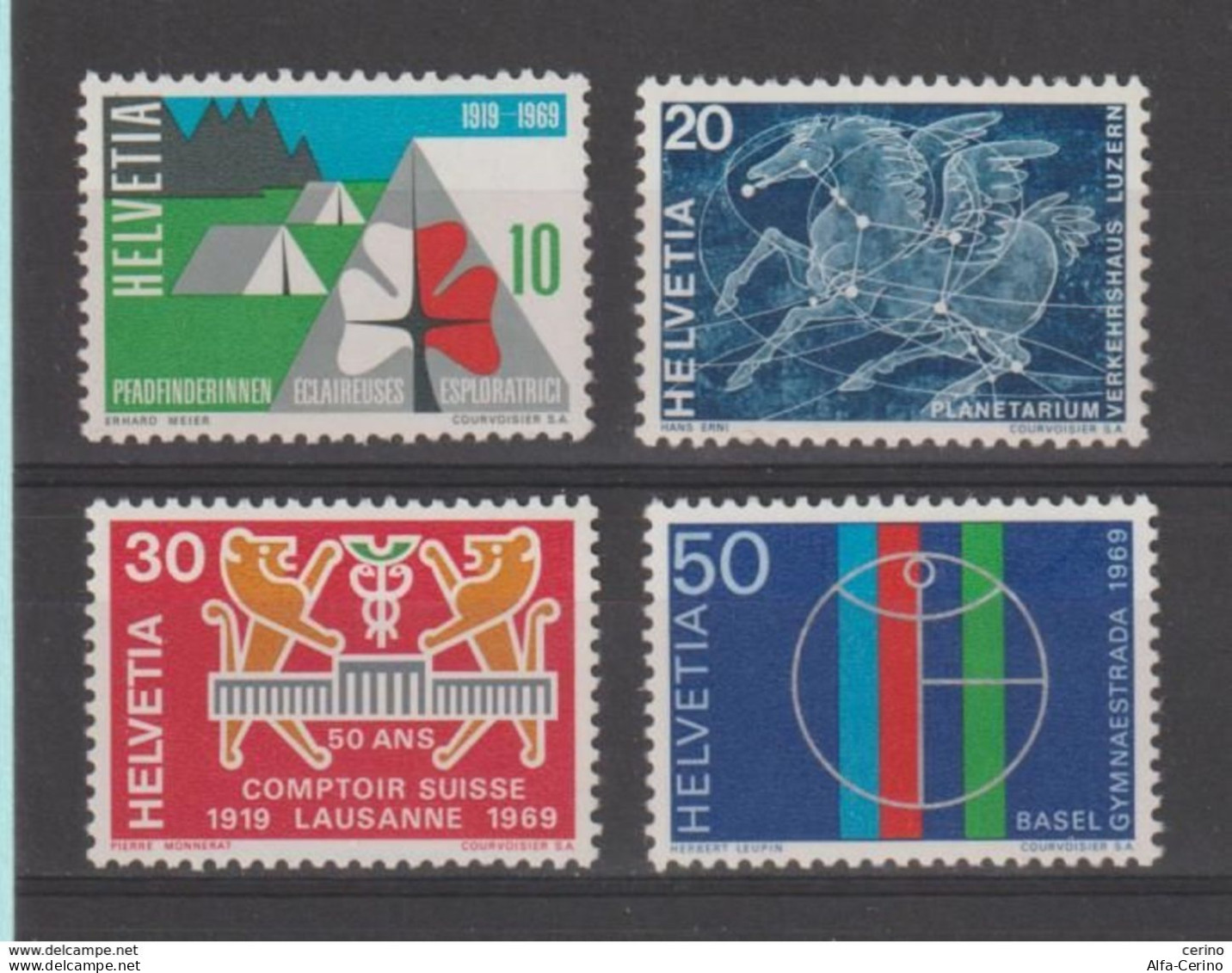 SVIZZERA:  1969  PROPAGANDA  -  S. CPL. 4  VAL. N. -  YV/TELL. 828/01 - Unused Stamps