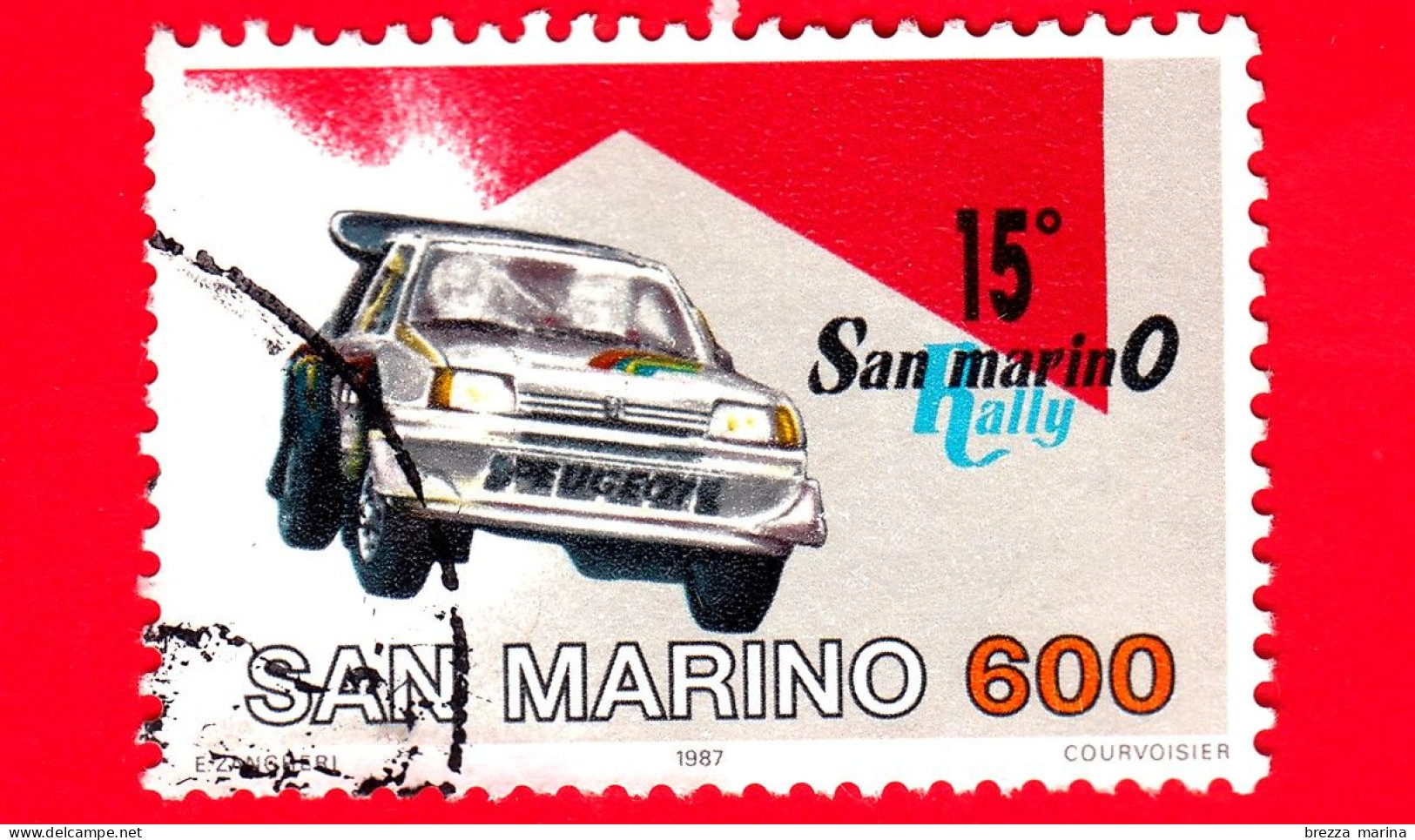 SAN MARINO - Usato - 1987 - Grandi Competizioni Automobilistiche - 15º Rally Di San Marino - 600 - Used Stamps
