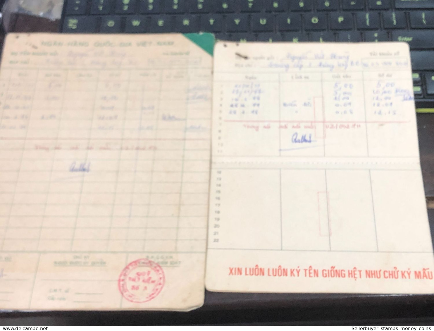 NAM VIET NAM STATE BANK SAVINGS BOOK PREVIOUS -1 976-PCS 1 BOOK - Cheques & Traverler's Cheques