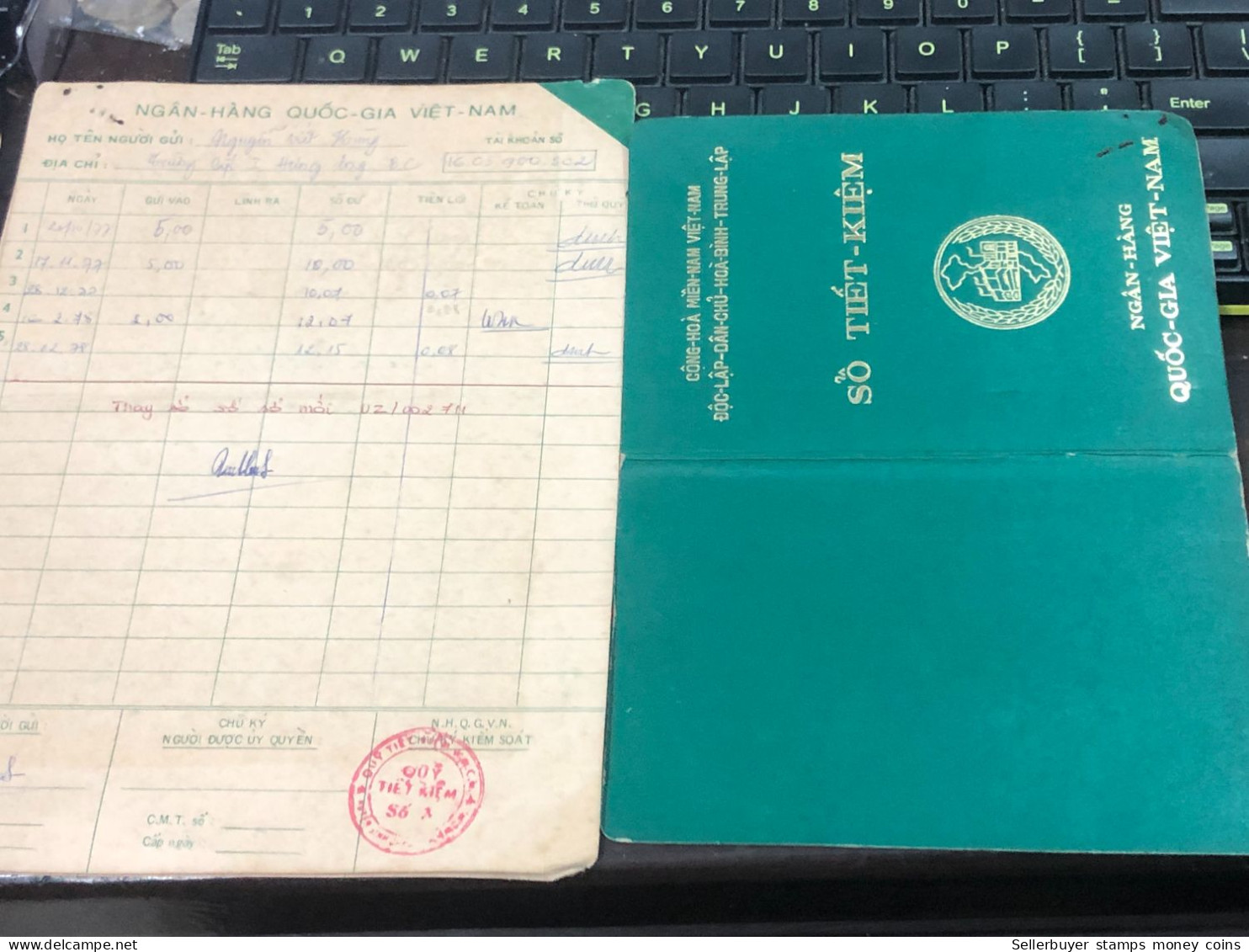 NAM VIET NAM STATE BANK SAVINGS BOOK PREVIOUS -1 976-PCS 1 BOOK - Cheques & Traverler's Cheques