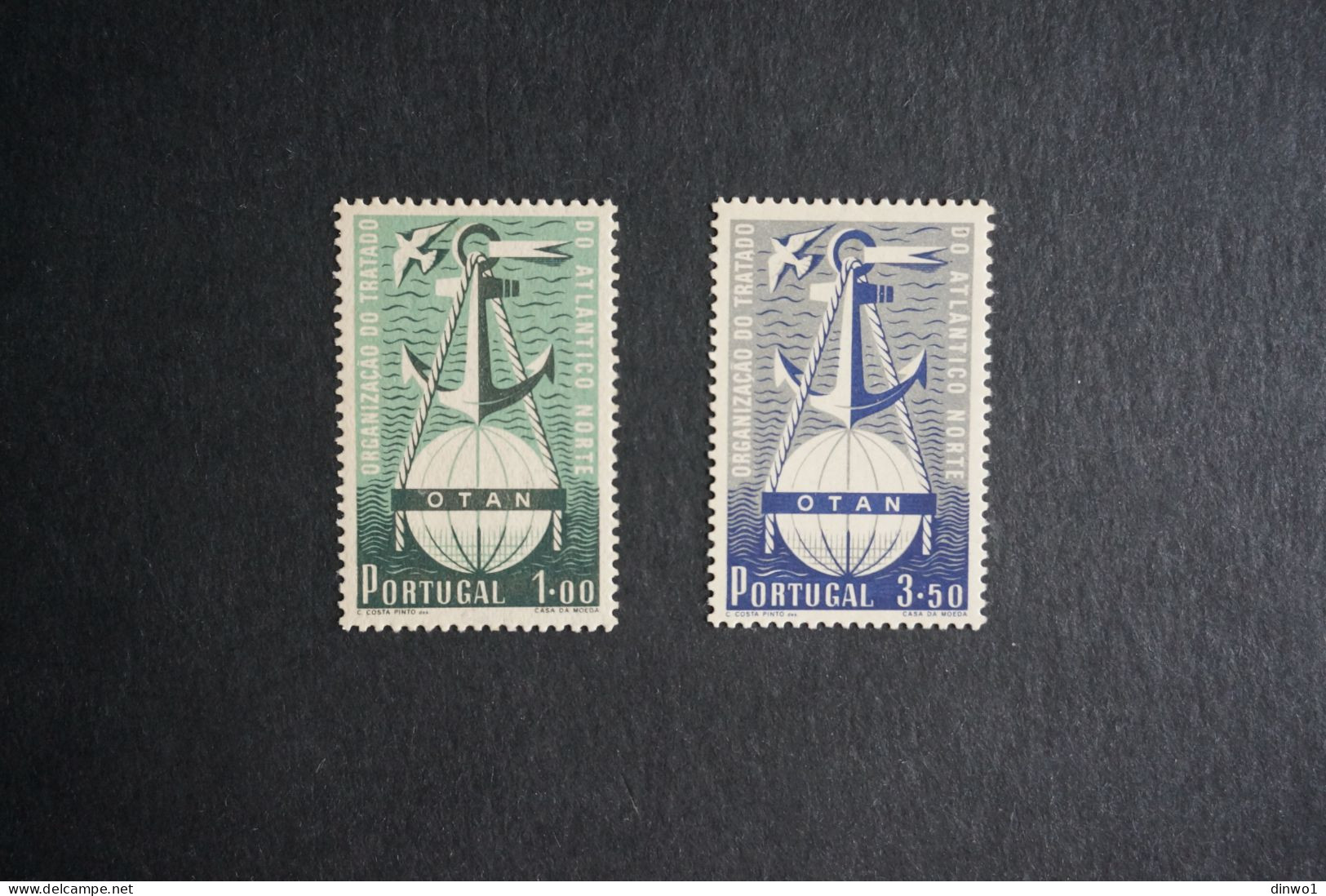 (T2) Portugal 1952 OTAN Complete Set - Af. 749 To 750 - MH - Unused Stamps