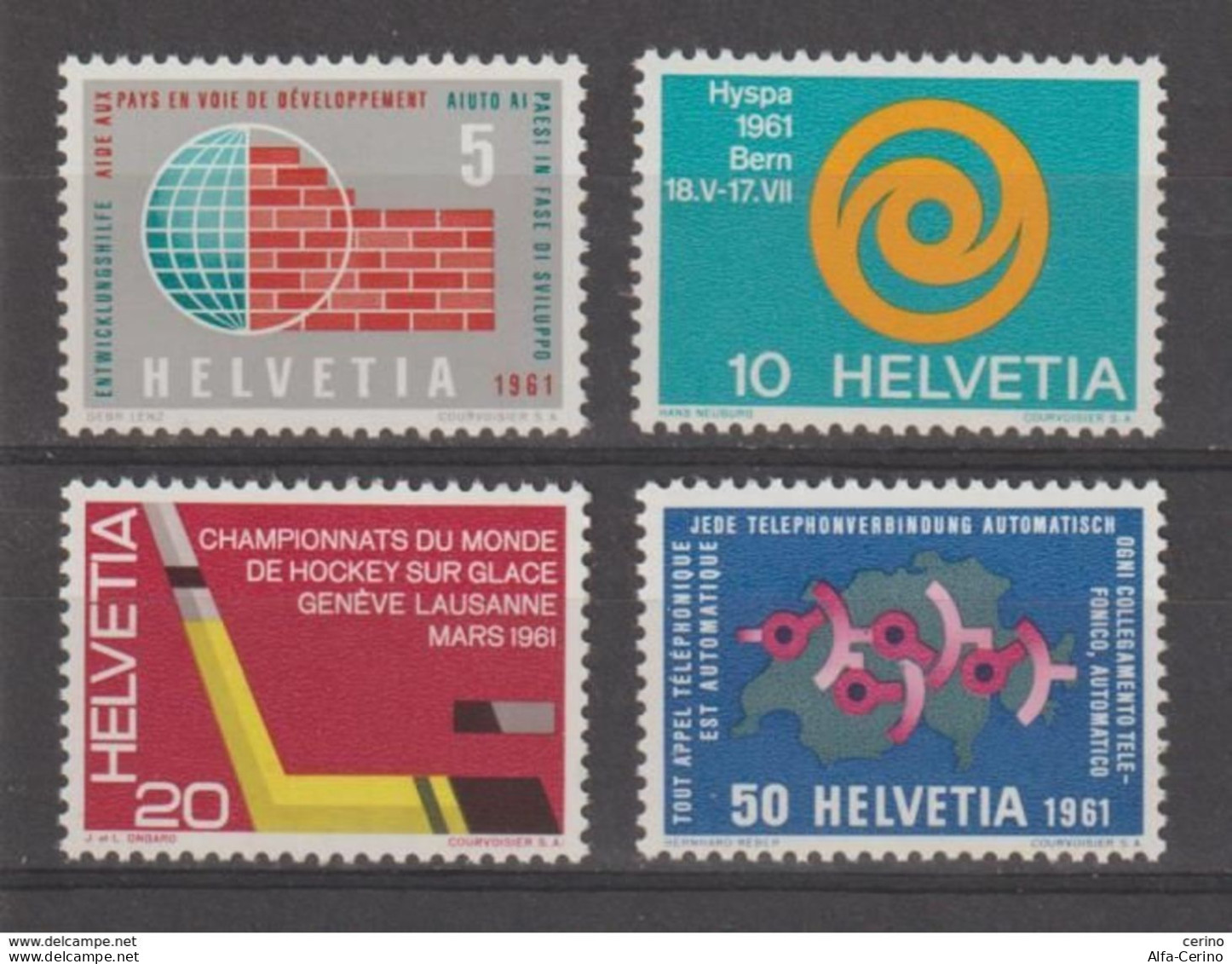 SVIZZERA:  1961  PROPAGANDA  -  S. CPL. 4  VAL. N. -  YV/TELL. 673/76 - Unused Stamps