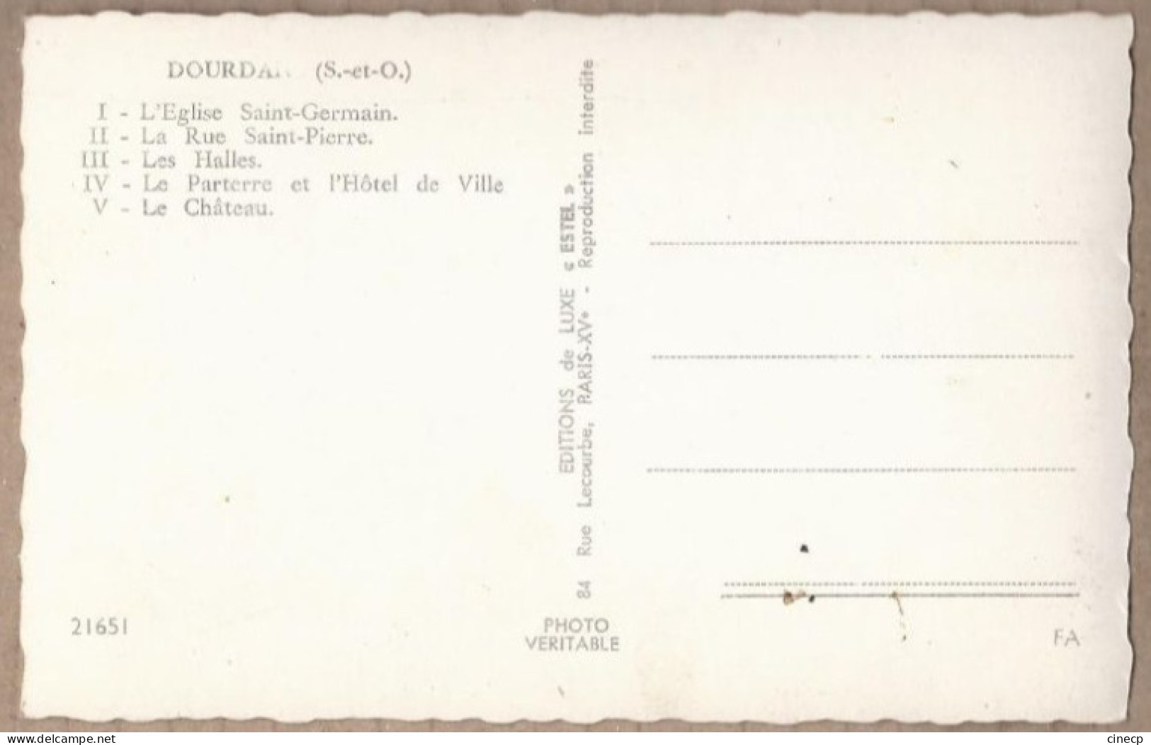 CPSM 91 - DOURDAN - SOUVENIR DE - TB CP Multivue Dont Eglise , Rue Saint-Pierre , Halles Etc... - Dourdan