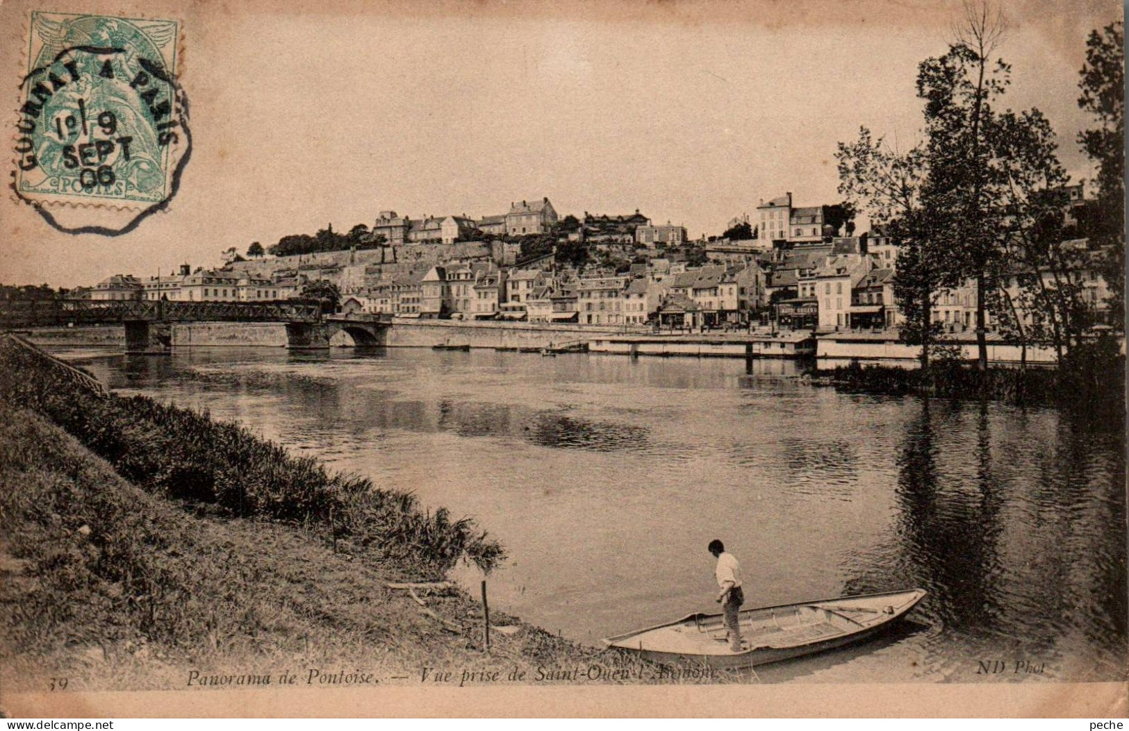 N°1524 W -cachet Convoyeur -Coubert à Paris-1906 - Railway Post