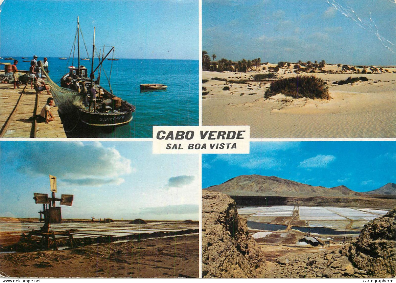 Navigation Sailing Vessels & Boats Themed Postcard Cabo Verde Sal Boa Vista Fishing Boat - Voiliers