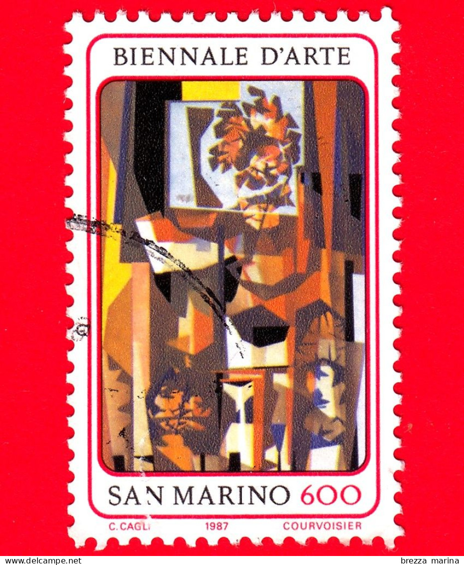 SAN MARINO - Usato - 1987 - Biennale D'arte A San Marino - Dipinto Di Corrado Cagli - 600 - Gebruikt