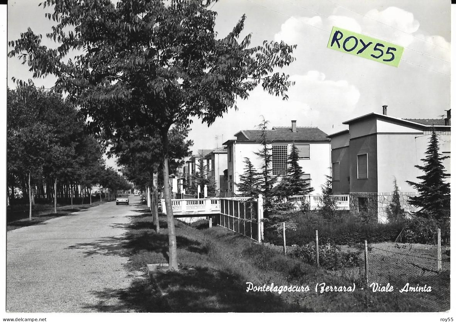 Emilia Romagna-ferrara-pontelagoscuro Frazione Di Ferrara Viale Aminta Veduta Panoramica Viale Animata Anni 50 - Autres & Non Classés