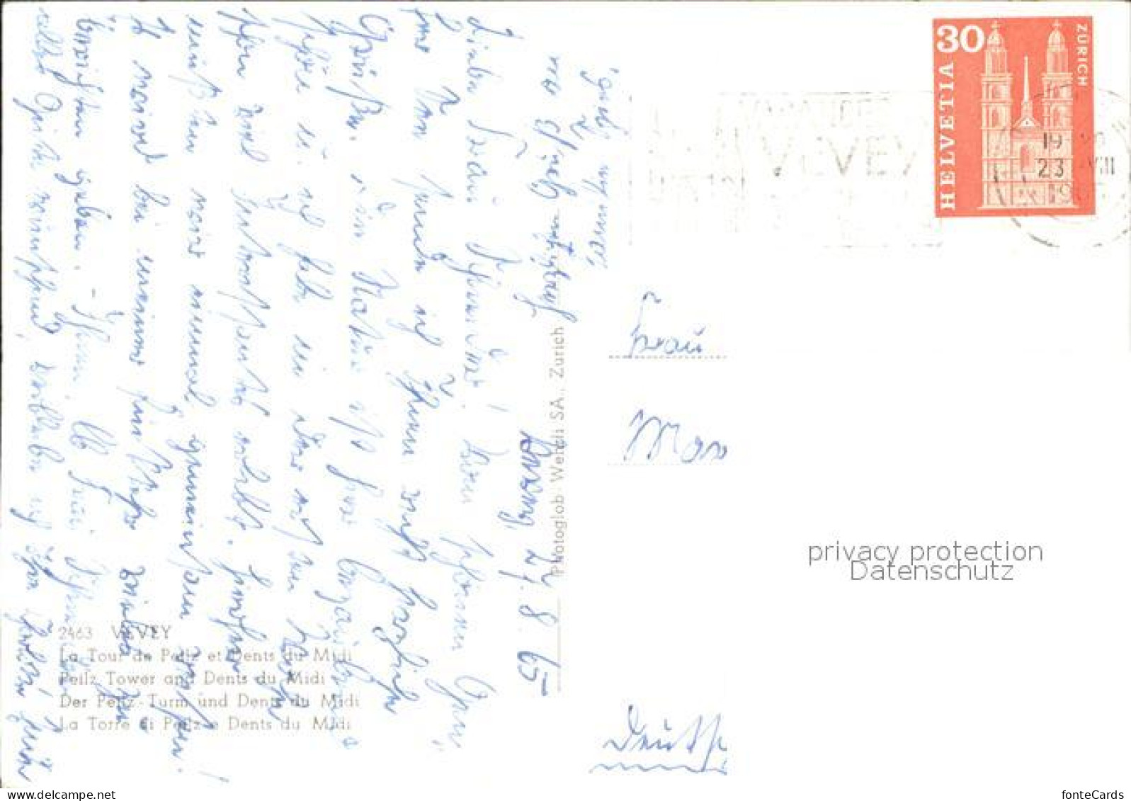 11928588 Vevey VD Peilz Turm Dent Du Midi Vevey - Other & Unclassified