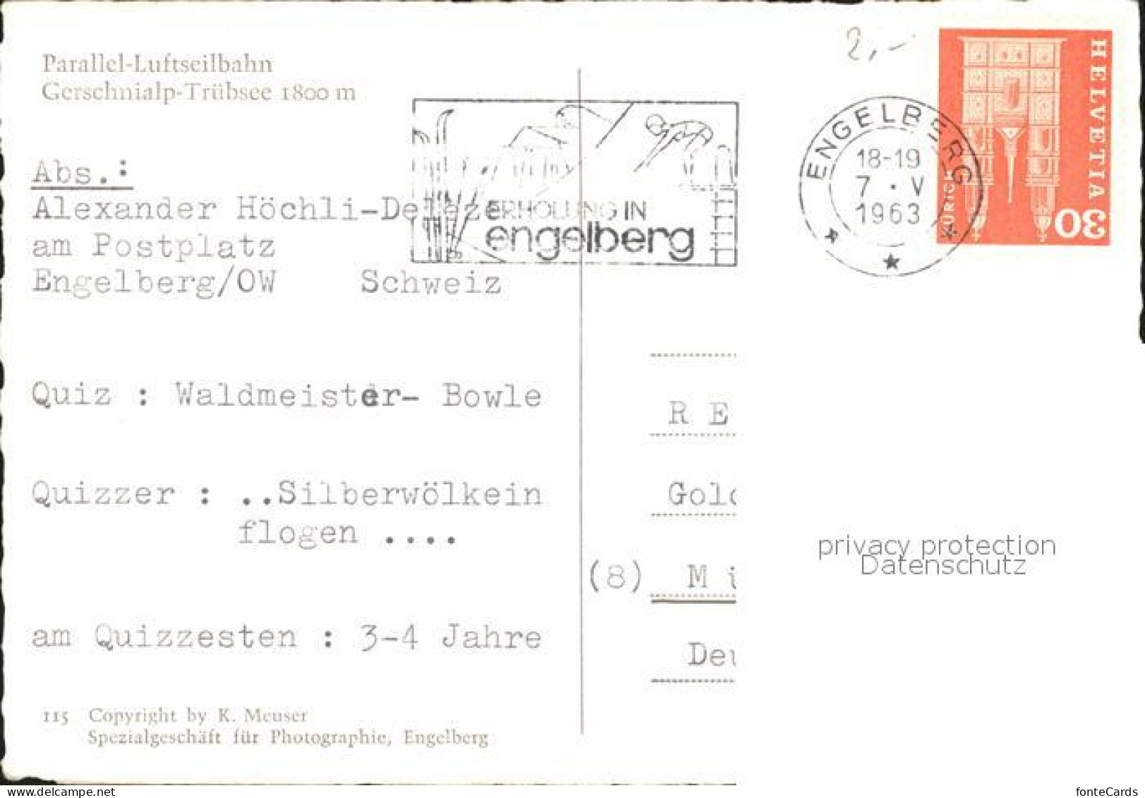 11927934 Truebsee OW Seilbahn Gerschnialp Engelberg - Other & Unclassified