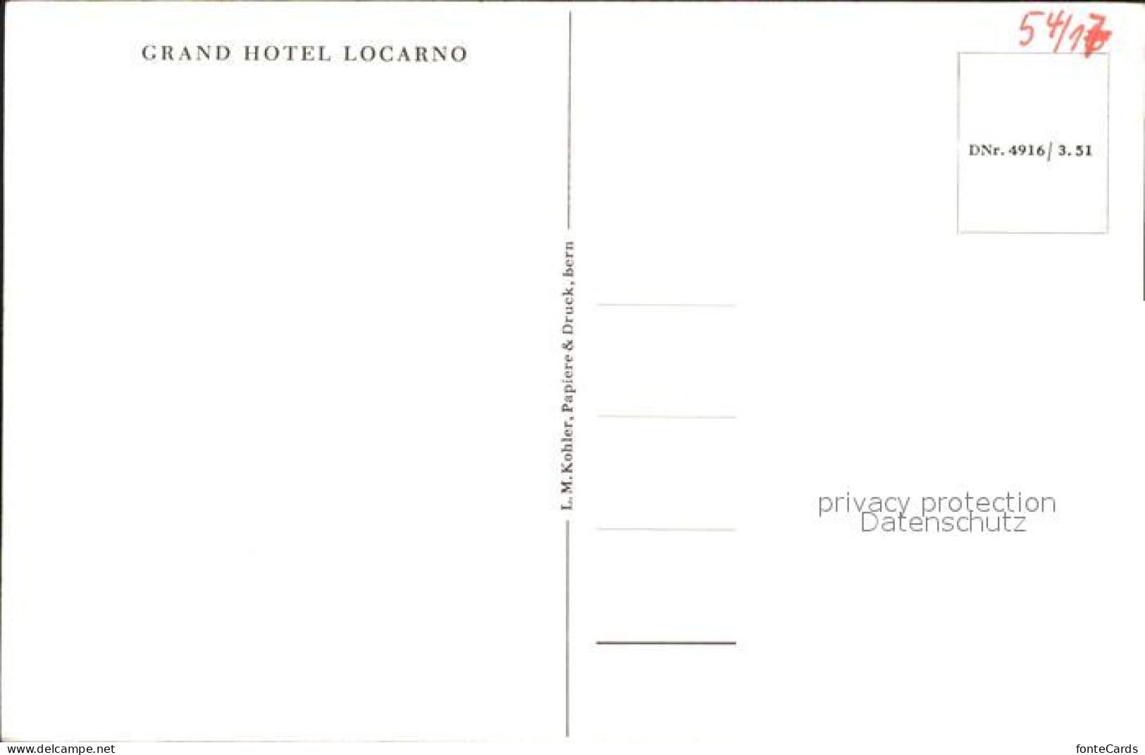 11924482 Locarno TI Grand Hotel  - Autres & Non Classés