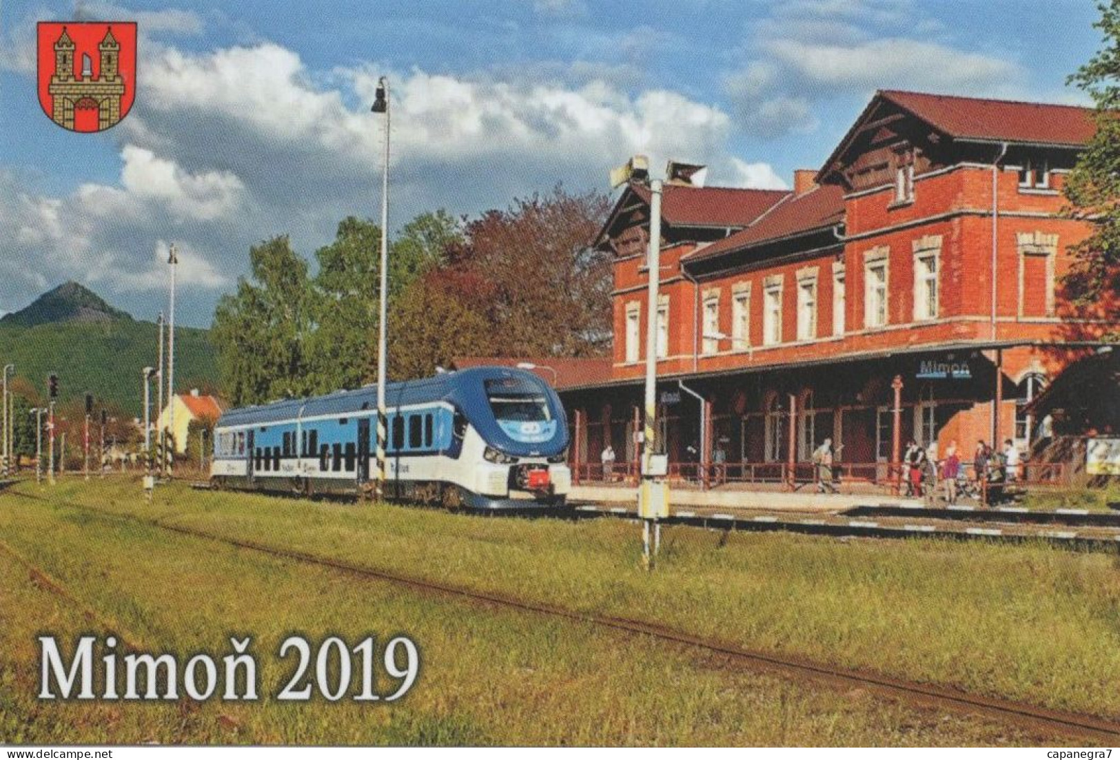 Train, Locomotive, Train Station Mimoň, Czech Rep. 2019, 90  X 60 Mm - Klein Formaat: 2001-...