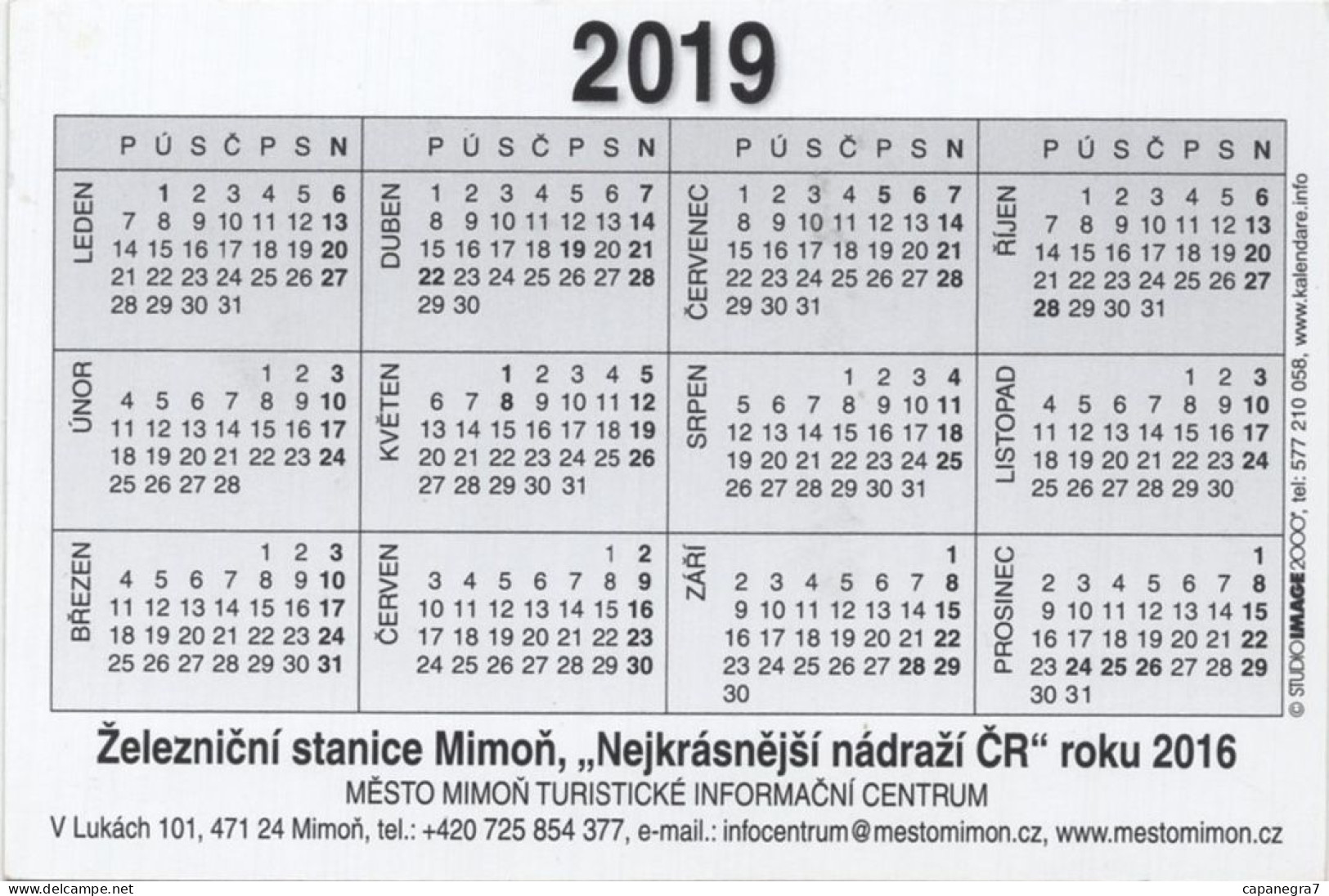 Train, Locomotive, Train Station Mimoň, Czech Rep. 2019, 90  X 60 Mm - Small : 2001-...