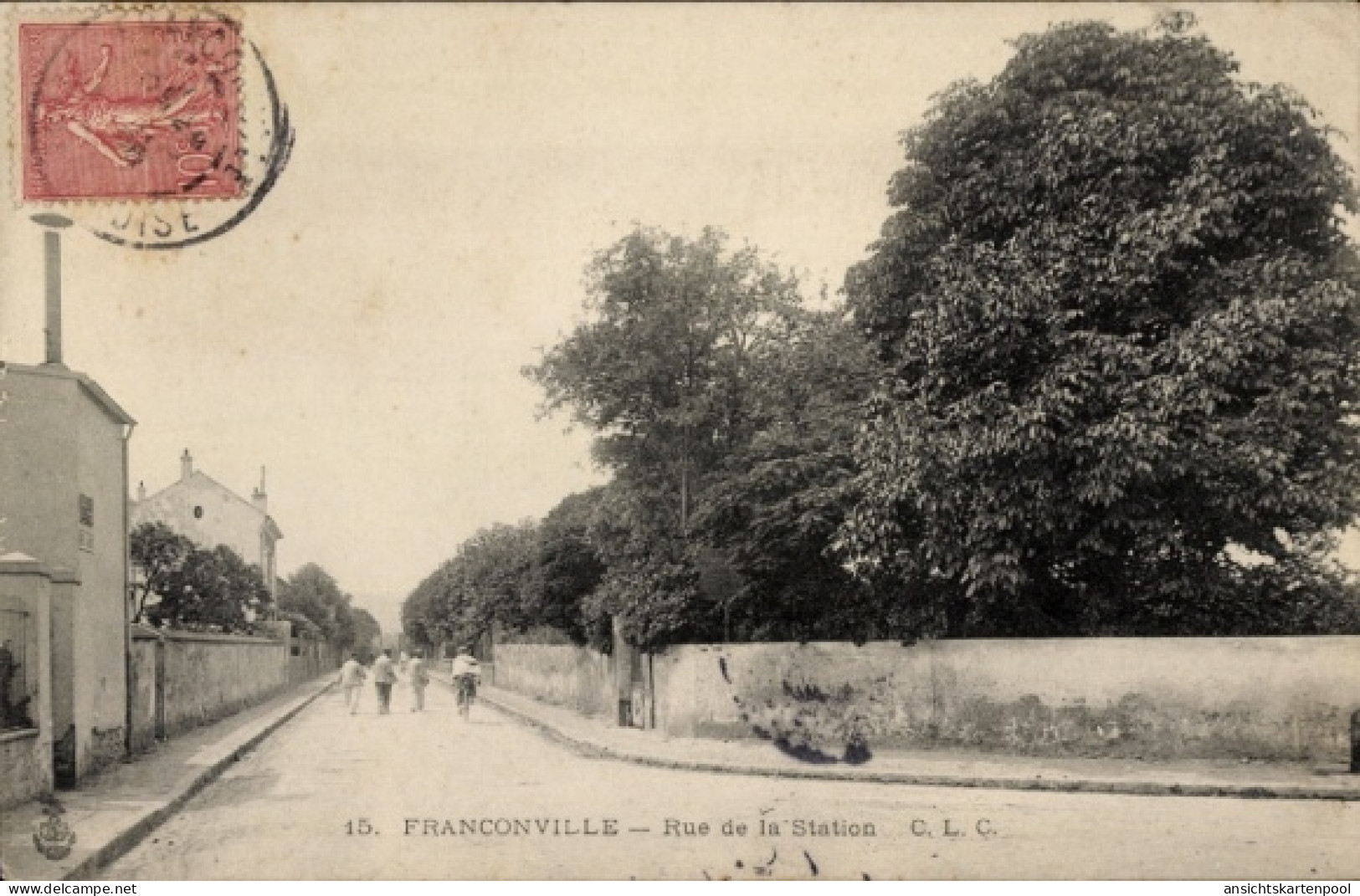 CPA Franconville Val D Oise, Rue De La Station - Otros & Sin Clasificación