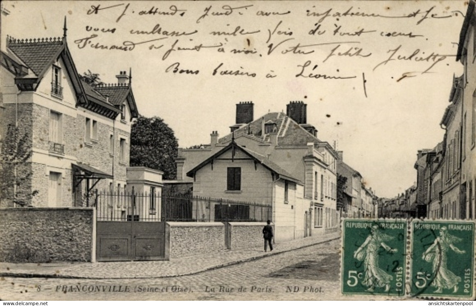 CPA Franconville Val D Oise, Rue De Paris - Other & Unclassified