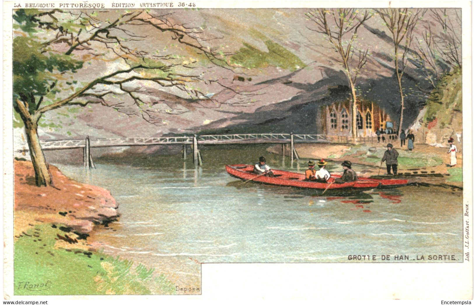 CPA Carte Postale Belgique Han Grotte La Sortie Illustration Début 1900 VM80239 - Rochefort