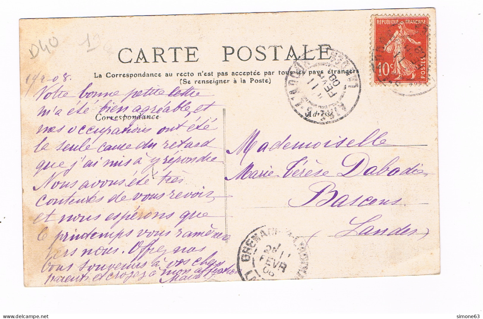 D  40  - Cpa -  AIRE SUR ADOUR - RUE DE L'HOSPICE - Aire