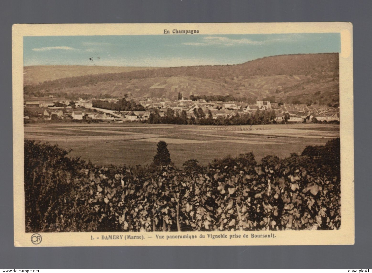 51  DAMERY   VUE PANORAMIQUE  PRISE DE BOURSAULT  BON ETAT  ECRITE   2 SCANS - Sonstige & Ohne Zuordnung