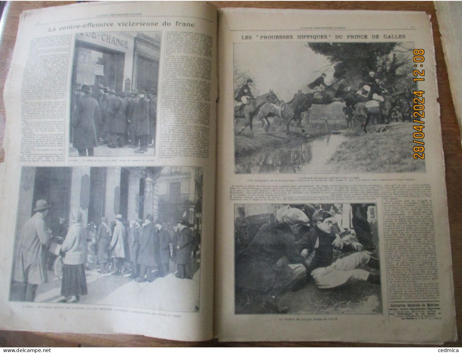 LE GRAND HEBDOMADAIRE ILLUSTRE DU NORD 23 MARS 1924 CORPS DES MARINS TORPILLES PAR LES ALLEMANDS,SPORTS,PRINCE DE GALLES - Picardie - Nord-Pas-de-Calais