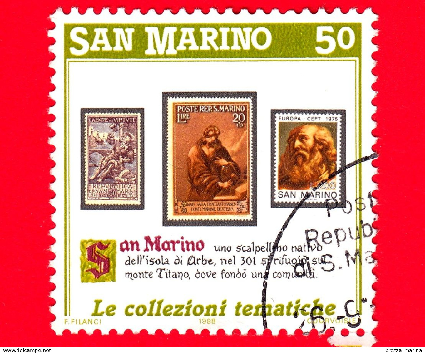 SAN MARINO - Usato - 1988 - Promozione Della Filatelia - Collezioni Tematiche - San Marino - 50 - Usados