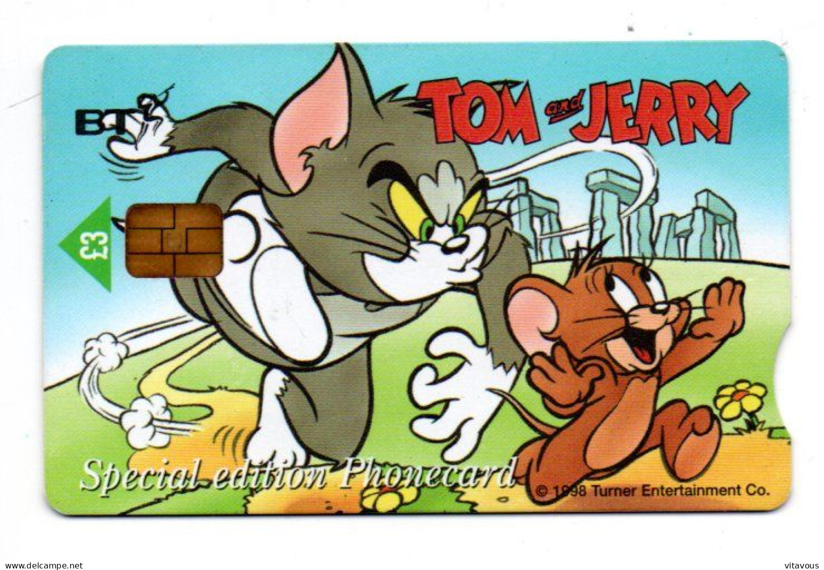 TOM ET JERRY Disney  Film Movie  Télécarte  Royaume Uni Phonecard    (K 286) - Collections