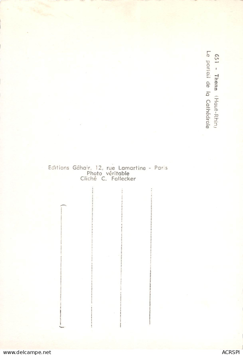 68 THANN  Le Portail De La Cathédrale  N° 42 \MK3000 - Thann