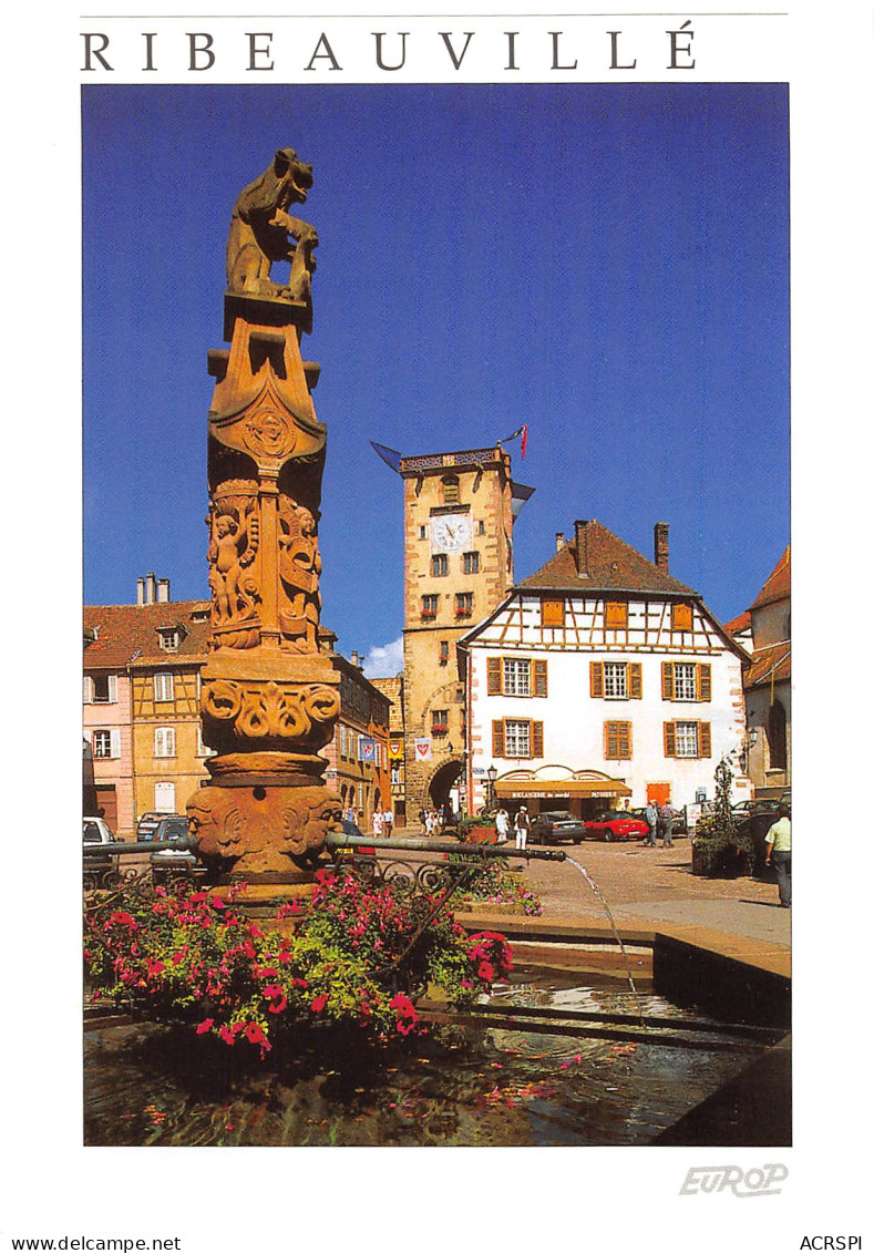 68  RIBEAUVILLE Place De La Mairie Tour Des Bouchers Et Fontaine De La Mairie   N° 95 \MK3000 - Ribeauvillé